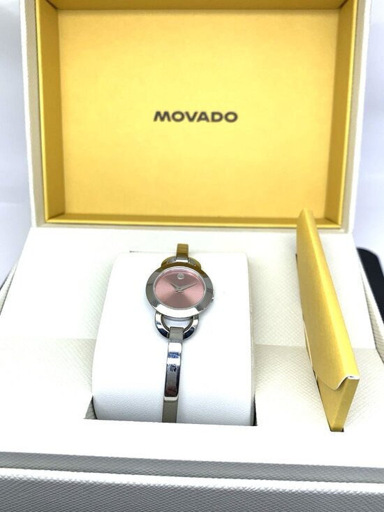 Movado Women\'s Watch 0606797 Rondiro Swiss Quartz Pink Dial Silver Steel 22mm main image 13